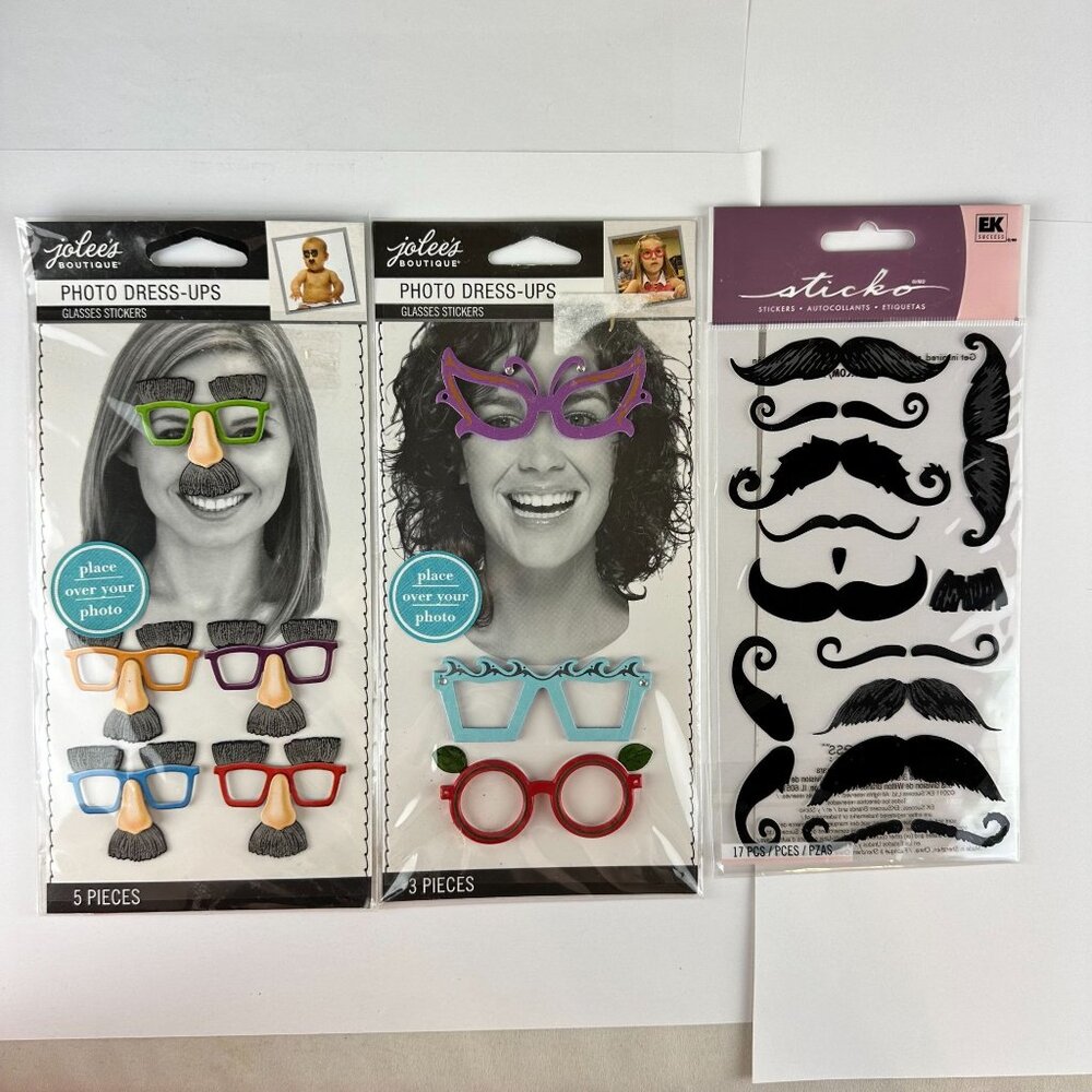 Jolee's Boutique Photo Dress-Ups & EK Success Mustache Stickers Bundlle